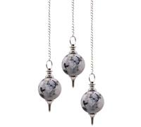 KDMD Women's Sphere Pendulums - Rainbow Moonstone in Grey KDMD Grey One Size