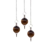 KDMD Women's Sphere Pendulums - Tigereye in Brown KDMD Brown One Size