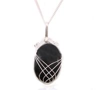 KDMD Women's Swirl Wrapped Gemstone Necklace - Black Onyx KDMD Black One Size