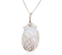 KDMD Women's Swirl Wrapped Gemstone Necklace - Opalite in White KDMD White One Size