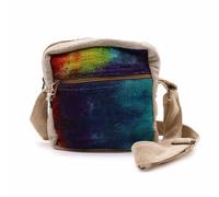 KDMD Women's Tiedye Hemp Messegner Bag 1 Zip KDMD Multicolor One Size