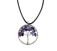 KDMD Women's Tree of Life Pendant - Amethyst in Purple KDMD Purple One Size