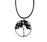 KDMD Women's Tree of Life Pendant - Black Agate KDMD Black One Size