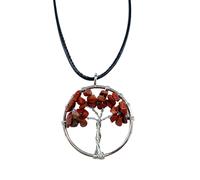 KDMD Women's Tree of Life Pendant - Red Jasper KDMD Red One Size