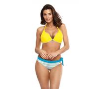 KDMD Women's Triangle Push Up Two Piece Swimsuit with Midi in Yellow | Size: Medium KDMD Yellow M