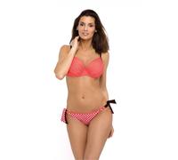 KDMD Women's Two Piece Check Print Swimsuit with Tie in Pink | Size: Medium KDMD Pink M