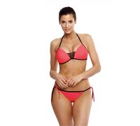 KDMD Women's Two Piece Push Up Bikini with Center Strap in Pink | Size: Large KDMD Pink L