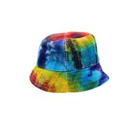 KDMD Women's Vibrant Tie-Dye Hemp & Cotton Boho Festival Hat - & Stylish KDMD Multicolor One Size
