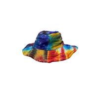 KDMD Women's Vibrant Tie-Dye Hemp & Cotton Boho Festival Hat - Wired & Handcrafted KDMD Multicolor One Size