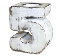 KDMD Wooden Birthday Numbers - No.5 in White KDMD White