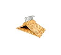 KDMD Wooden Coat Hangers 20 Pack 44 x 23 cm Clothes Storage Set in Brown KDMD Brown 44 x 23 cm