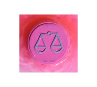 KDMD Zodiac Bath Fizzers Libra Herbal Citrus & Floral Fragrance in Pink