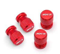 KDNWQF 4pcs Car Tyre Valve Caps Tire Dust Caps for Mazda MX5 MX-5, Tyre Valve Cap Auto Tire Valve Caps Tire Air Cover Tire Valve Stem Caps Replacement Dust Caps,E