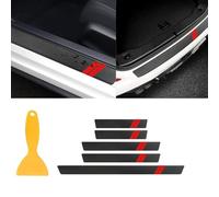 KDNWQF Car Sill Protectors Strips for VW Up 2013-2022 2023 VW UP GTI, Car Door Sill Protector Car Door Sill Protector Black Carbon Fiber Wrap Film Scratch Cover Protector, 5 PCS