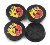 KDNWQF Set of 4 Wheel Hub Covers Car Hub Caps for Abarth 595 50MM, Wheel Center Cover Hub Cap Center Cap Replacement Sunscreen Waterproof Hub Cap Covers Protectors