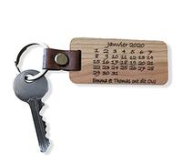 KDO 3D Personalized date key ring engraved on a wooden calendar, birthday gift, wedding gift, dating gift, valentine gift, birth gift