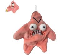 KDOFIO Angry Star Toy Grumpy Starfish Toy Starfish Plush Hanging Toy Moving Funny Spoofing Toy Cute Schoolbag Pendant for Christmas Birthday Gifts