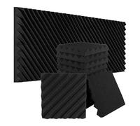 Kdouehg 12 Pack Sound Proof Foam Panels for Walls, 12x12x2 Inches Slash Style Acoustic Panels for Home Studio