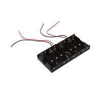 Kdouehg 2Pcs Black 4 x 1.5V AA Battery Holder Storage Case Box w Wire Leads