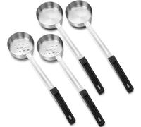 Kdouehg 4 Pcs Portion Control Serving Spoons Portion Control Spoons Ladle Spoon, Slotted and Unslotted Portion Scoops 6oz