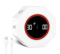 Kdouehg Digital Productivity Timer, Rotating Pomodoro Timer with 1-3-5-15-30-60-90 Min Countdown, for Study Office Kitchen Desk