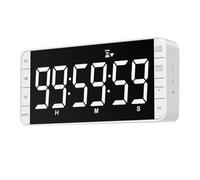 Kdouehg Kitchen Clock Timer with 3 Brightness, 5 Alarms and 4 Volume Levels for Classroom for Home Gym Garage Boxing