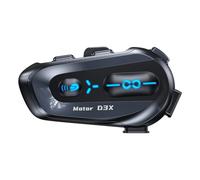 Kdouehg Motorcycle Helmet Headset Motorcycle Intercom with Soft+Hard Mic Hands-Free Call/Music/Waterproof/Noise Cancellation