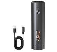 Kdouehg Pepper Grinder, Electric Salt and Pepper Mill Grinder, Adjustable Coarseness,with LED Light,One Hand Automatic Operation