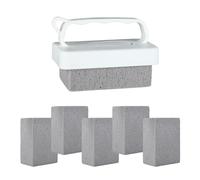 Kdouehg Pool and Spa Cleaning Essentials: 6 Handheld Pumice Stones with Handles for Tile Maintenance