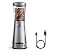 Kdouehg Portable Electric Pepper Mill Rechargeable Automatic Peppercorns Mill Electric Salt Pepper Mill with 5 Adjustable Gears