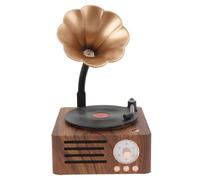 Kdouehg Retro Gramophone Shape Bluetooth Speaker Portable Box Wireless Speaker Outdoor for Sound System TF FM Radio Music MP3