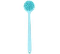 Kdouehg Silicone Bath Body Brush with Long Handle for Shower with Soft Bristles-Blue