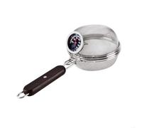 Kdouehg Stainless Steel Coffee Roaster with Thermometer Home Use, Open Fire Compatible Wire Mesh Coffee Bean Roasting Net