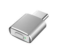 Kdouehg USB C Mouse Jiggler Undetectable Automatic Type C Mouse Mover 3 Jiggle Modes Driver-Free for Keeps Computer Awake Silver