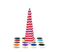 KDQRMVV Tilting Garden Parasol Umbrella For 6/8 Ribs UV Protective Polyester Canopy(Size:8Ribs 200cm/6.5ft,Color:Red and white)