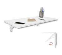 KDR Produktgestaltung Wall folding table Desk Table top 80x40 cm in white Folding table Dining table Kitchen Bar Table foldable for wall mounting