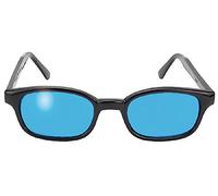 KD's Pacific Coast Original Biker Sunglasses (Black Frame/Turquoise Lens)
