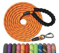 Kdsvakd Long Rope Dog Lead, 4.5m / 15ft Dog Training Line Lead with soft padded handle and Swivel Hook, Heavy Duty Recall Lead, Check Cord For Puppy, Small, Medium, Large Dog, Yellow
