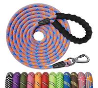 Kdsvakd Long Rope Dog Training Line, 4.5m / 15ft with Soft Padded Handle and Swivel Hook, Heavy Duty Recall Lead for Puppy, Small, Medium, Large Dog
