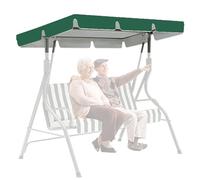 KDTRKH Patio Canopy Swing Cover Replacement Canopy for Swing Seat 2 3 Seater Swing Chair Canopy Cover Anti-UV/Waterproof Hammock Cover Top for Outdoor Garden Patio,Dark Green,195x125x15cm