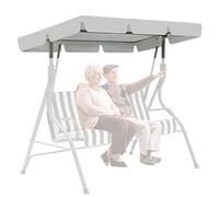 KDTRKH Patio Canopy Swing Cover Replacement Canopy for Swing Seat 2 3 Seater Swing Chair Canopy Cover Anti-UV/Waterproof Hammock Cover Top for Outdoor Garden Patio,Grey,195x125x15cm