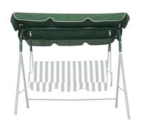 KDTRKH Replacement Canopy for Swing Seat 2 3 Seater Garden Hammock Cover, 210D Oxford Cloth Patio Swing Top Cover with 4 Reinforced Corner Pockets UV Protection,249x185x18cm