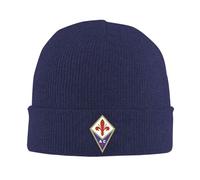 Kdvosbmd Winter Knitted Beanie Hat for ACF Fiorentina Logo Navy Blue Cap Soft Acrylic Wool Blend, Stretchable Warm Unisex Hats