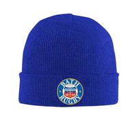 Kdvosbmd Winter Knitted Beanie Hat for Bath Rugby Logo Blue Cap Soft Acrylic Wool Blend, Stretchable Warm Unisex Hats