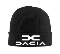 Kdvosbmd Winter Knitted Beanie Hat for Dacia B Black Cap Soft Acrylic Wool Blend, Stretchable Warm Unisex Hats