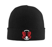 Kdvosbmd Winter Knitted Beanie Hat for Leyton Orient Black Cap Soft Acrylic Wool Blend, Stretchable Warm Unisex Hats