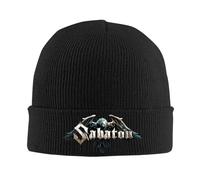 Kdvosbmd Winter Knitted Beanie Hat for Sabaton C Black Cap Soft Acrylic Wool Blend, Stretchable Warm Unisex Hats