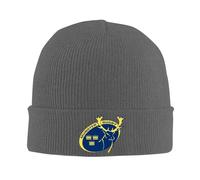 Kdvosbmd Winter Knitted Beanie Hat for The Munster Rugby Logo Deep Heather Cap Soft Acrylic Wool Blend, Stretchable Warm Unisex Hats