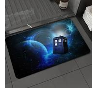 KDWJS Bath Mat,Soft and Comfortable,Super Water Absorption,Non-Slip,Machine Wash,Easier to Dry for Bathroom Floor Rug,Doctor Who Theme of Movie Space Art Print,16x24 in