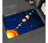 KDWJS Bath Mat,Soft and Comfortable,Super Water Absorption,Non-Slip,Machine Wash,Easier to Dry for Bathroom Floor Rug,schematic diagram of the solar system, visual representation of T and su,16x24 in
